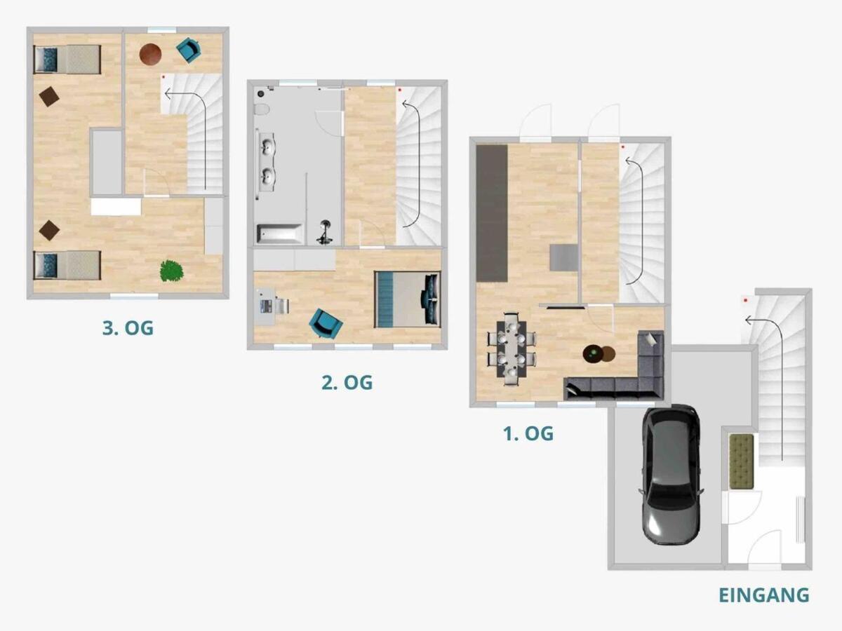 Discovair Traben-Trarbach - Ferienhaus Fuer 6 Personen Mit Netflix Lägenhet Rum bild